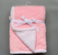 Microfiber Baby Pink Hooded Baby Blanket - Free Size, Baby Pink, Microfiber, Blanket, Pack of1